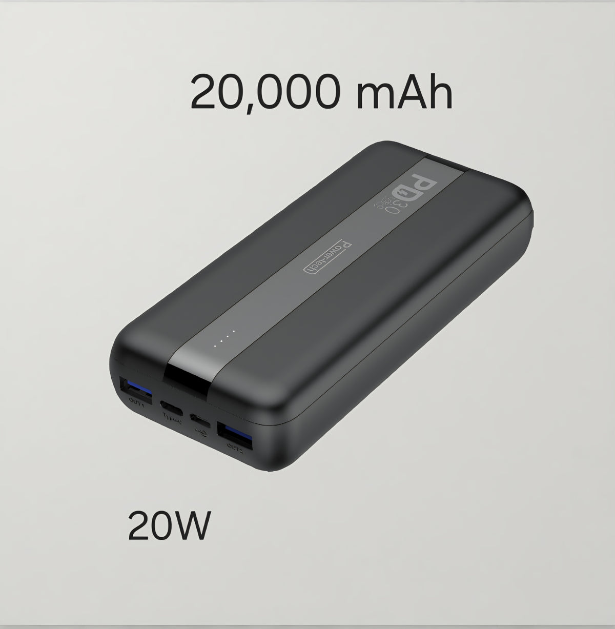 Power-tech PD-20 20000mAh 20W פאוור בנק