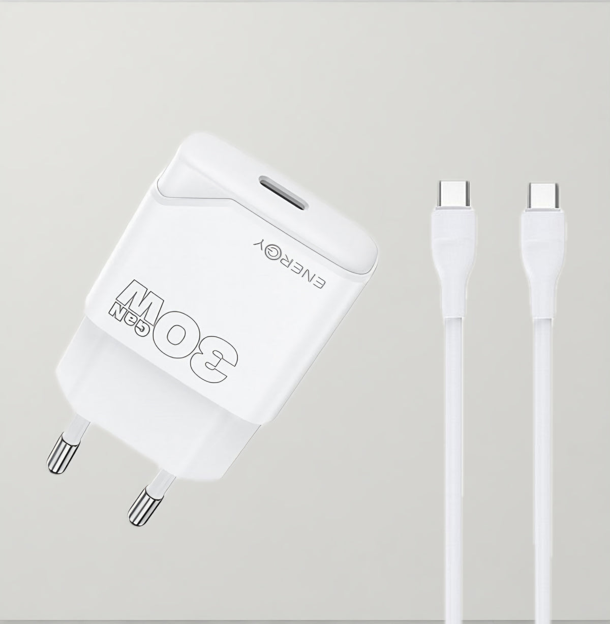 ENERGY Boost Nano PD 30W GaN Charger + 1.2m Type-C Cable