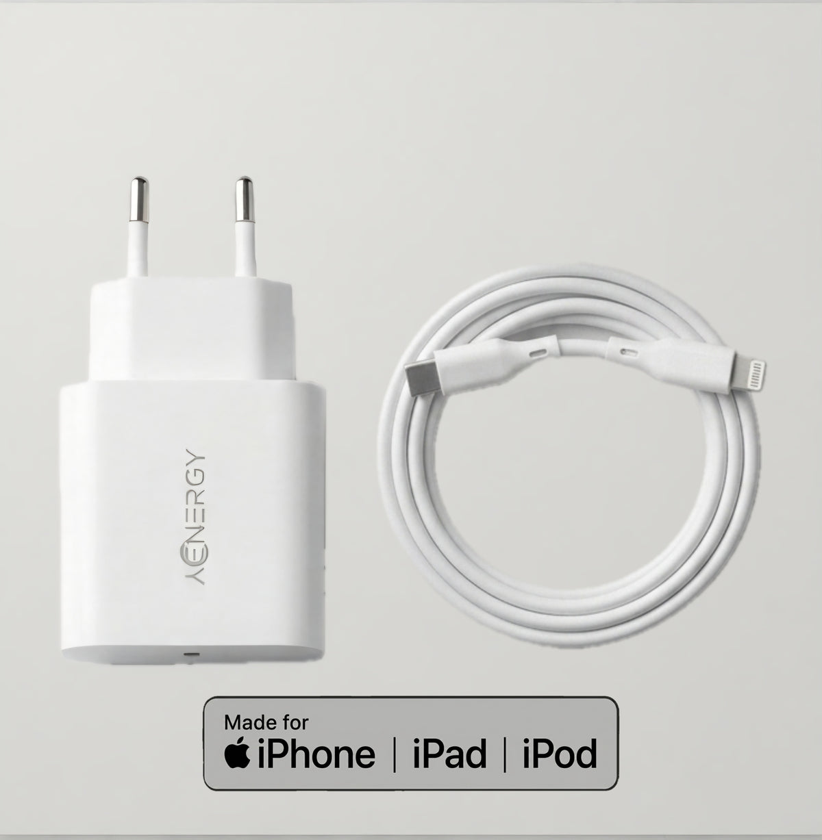 ENERGY Boost 20W PD Wall Charger with 1.2m Type-C to Lightning Cable (Made for iPhone / iPad)